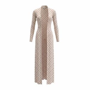 Fashion Nova Geometric Asymmetrical Dress Set in Cream and red